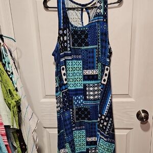 Bobbie Brooks Blue and Black Trim Plus Size Top (2X)